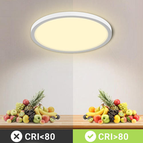 ® LED Plafoniera, 1.6CM Ultra-Sottile Rotonda Piatta IP44 Lampada Da Bagno Imper - Foto 3 di 12