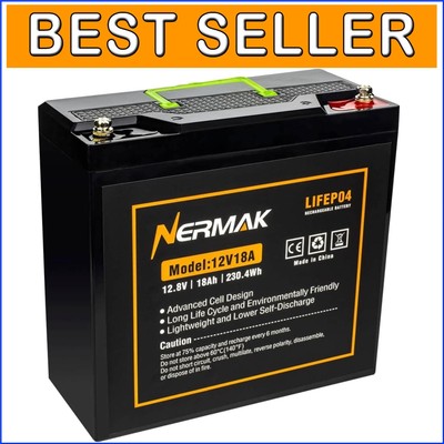 High-Capacity 12V 18Ah LiFePO4 Battery for Fish Finders, RVs, and Backup Power