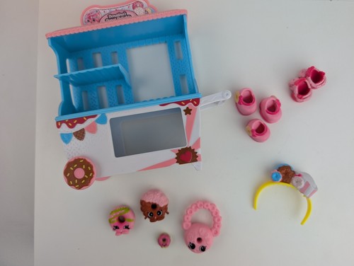 Shopkins Shoppies DONATINA'S DONUT DELIGHTS Shoes + Headband + Cart Replacement - Picture 1 of 22