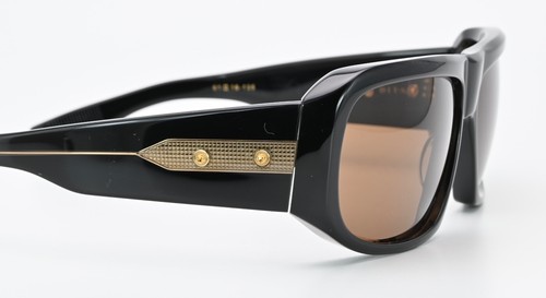 DITA Sonnenbrille Superflight DTS133 61 01 BLK GLD Glanz Schwarz Rechteck Luxus - Picture 8 of 9