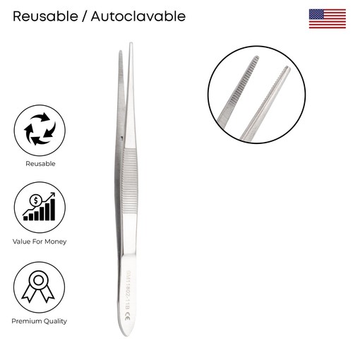 Iris Forceps with Pin 11cm German Grade Stainless Steel Surgical Instruments - Picture 2 of 2