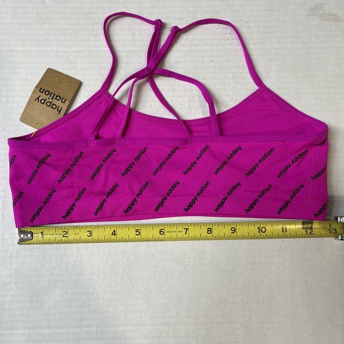 Happy Nation By PINK Victoria Secret Tween Girls Pink Sports Bra XL 14/16 NWT A6 - Picture 4 of 6