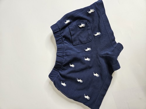 Polo RALPH LAUREN Girls 2T Blue SHORTS All Over PONY LOGO - Picture 2 of 4