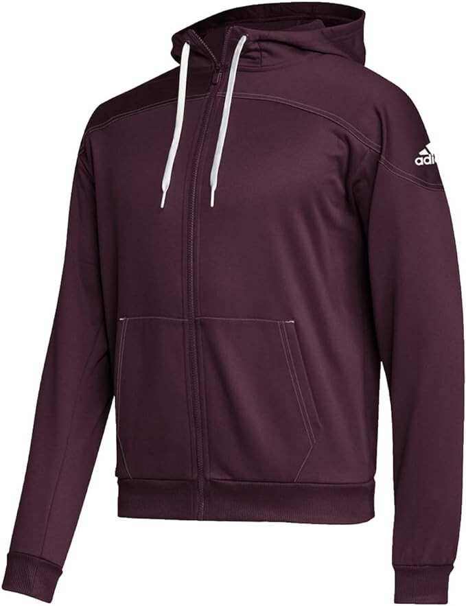 NWT Adidas Men's Stadium Full Zip Hoodie Maroon Size Large