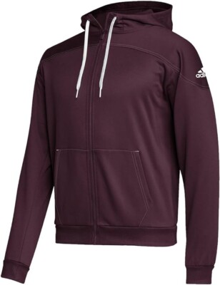 NWT Adidas Men's Stadium Full Zip Hoodie Maroon Size Medium