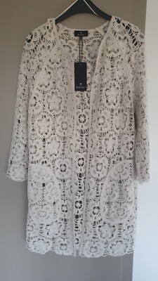 Damen Monari Strickmantel Mit Lurex In Beige,Gr 36,Neu