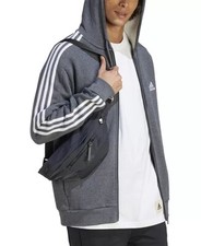 Men's adidas Sportswear Essentials Fleece Dark Grey Heather Hoodie