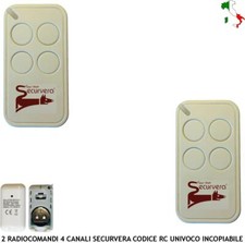 RADIOCOMANDI 3 CANALI 2 PEZZI TELECOMANDO FREQ 433,92 MHz CODICE R. C. SECURVERA