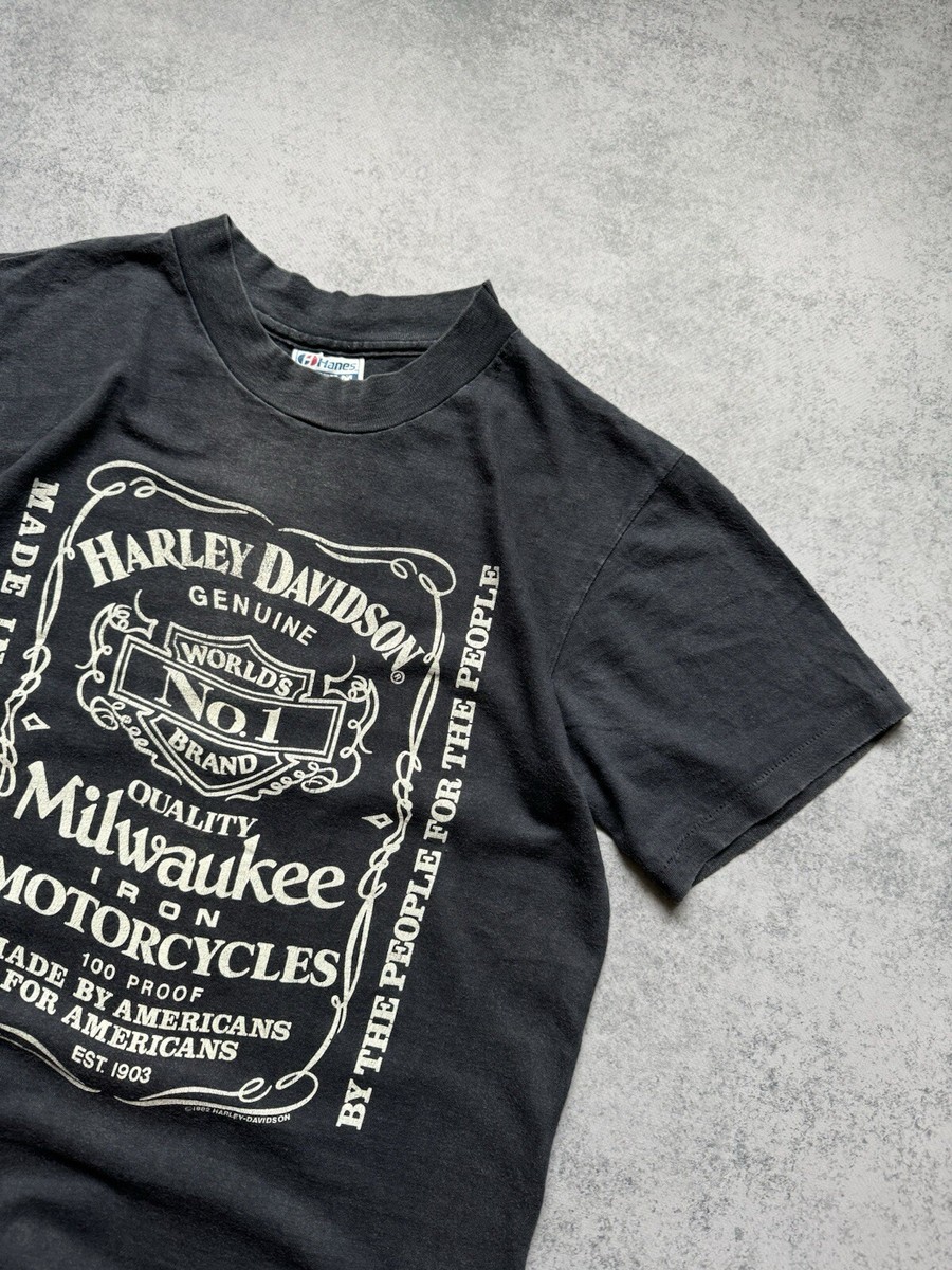 VINTAGE 80s RARE HARLEY DAVIDSON JACK DANIELS SINGLE STITCH
