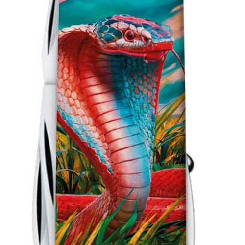 Victorinox Huntsman 2 Set GLOSS SNAKE with TENNIS RACKET & COLORFUL COBRA Zodiac - Picture 3 of 7