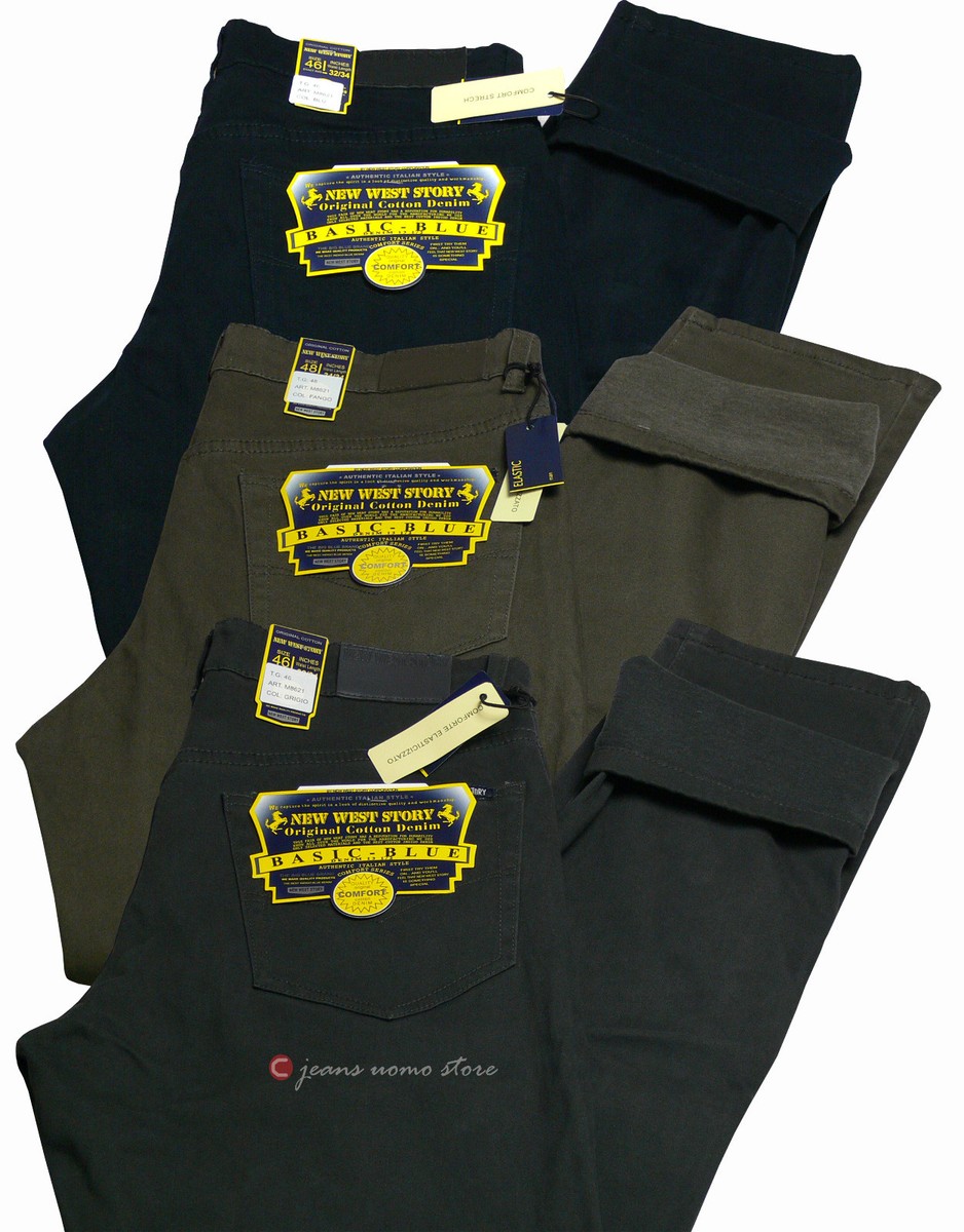 Pantaloni uomo fustagno tipo JEANS COTONE CALDO elasticizzato