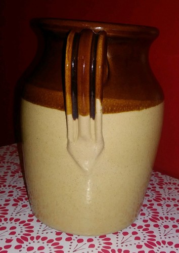 Vtg Pearsons of Chesterfield Pottery PITCHER Two-toned 2 pints Stoneware England - Picture 4 of 12