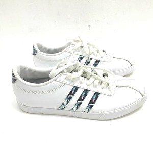 adidas white courtset floral stripe trainers