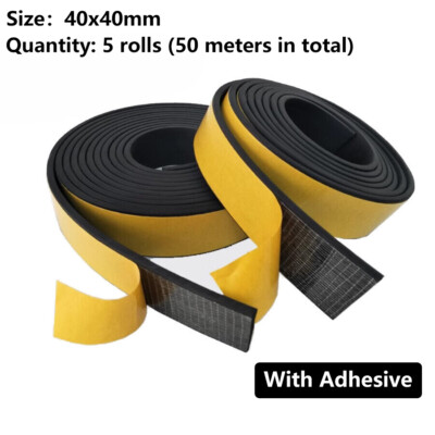 Neoprene Self Adhesive Backed Foam Sponge Strip Roll Sheet Tape Seal EPDM 50m