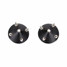 Weiblich Cosplay Sexy PU Leder Nagel Brustwarzen Abdeckung Brust Brust Nippel Aufkleber