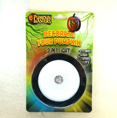 Pumpkin Masters Decorate Your Pumpkin 3 In 1 Light Strobes Glows Changes Color