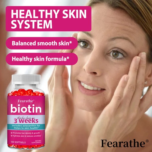 Thicker Hair in 3 Weeks - Biotin w/ Astaxanthin - Hair, Skin & Nails Health - Picture 9 of 13