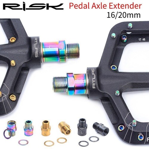 RISK 16Mm/20Mm Bike Pedal Extender Screws with Washer Extension Titanium Bolts - Picture 5 of 21
