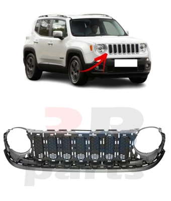 FOR JEEP RENEGADE 2014-2019 NEW FRONT UPPER INNER GRILLE BLACK 68406187AA - Image 1 of 4