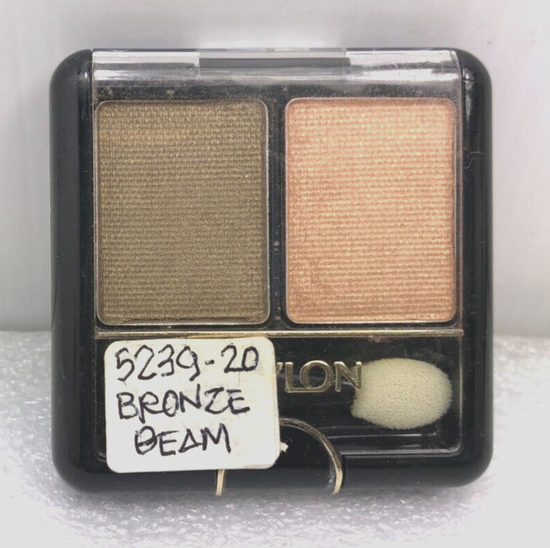 REVLON Wet/Dry Eyeshadow Duo BRONZE BEAM #5239-20  0.11 oz **ORIGINAL READ AS-IS