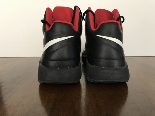 Nike Dual Fusion Mens Basketball Shoes Size 11.5 Black, red, and white - Picture 4 of 5
