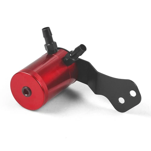 Red Aluminium PCV Baffled Oil Catch Can Tank Fit For 2016+ Chevrolet Camaro SS^ - Picture 9 of 9
