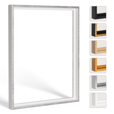 Schattenfugenrahmen Lemgo für Leinwand Silber Gold Schwarz 50x60 90x120 100x100