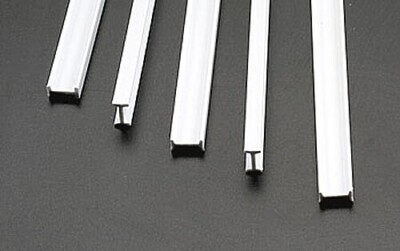 Plastruct I Beam Styrene 3/8 (5) - Model Scratch Building Plastic Strips