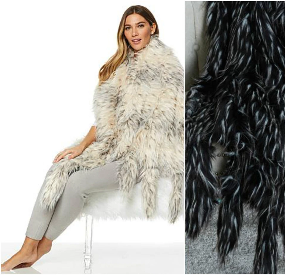 Adrienne manta envolvente ARCTIC FOX lector de piel sintética envoltura colas mfs $175 Foto 2 de 4