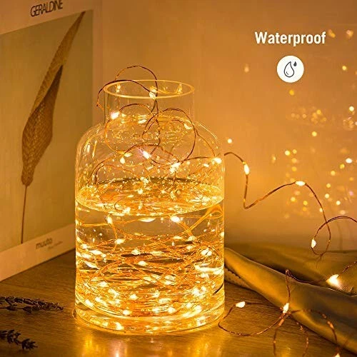 LED Kupferdraht Lichterkette 20 Meter 200 LEDs Set mit Netzteil & Fernbedienung  - Bild 3 von 4