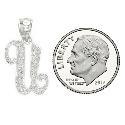 14k Yellow or White Gold Initial Letter I Alphabet A-Z Charm Pendant - Picture 204 of 256