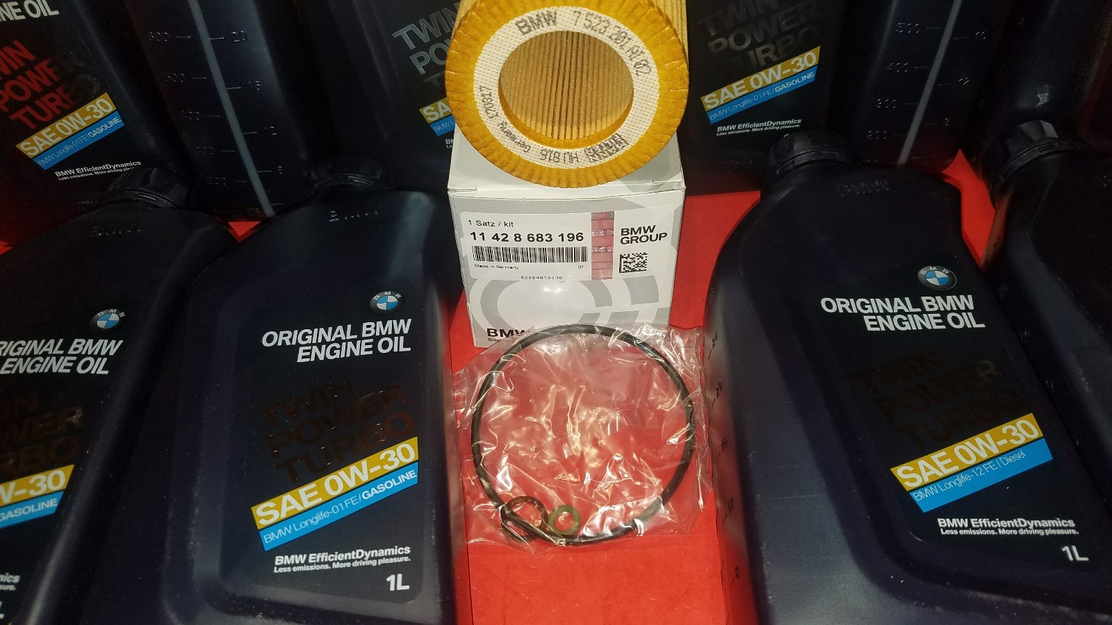 BMW Oil Filter+Motor Oil Set Kit 325i 435i 328i 335i 330i 525i 535i ...