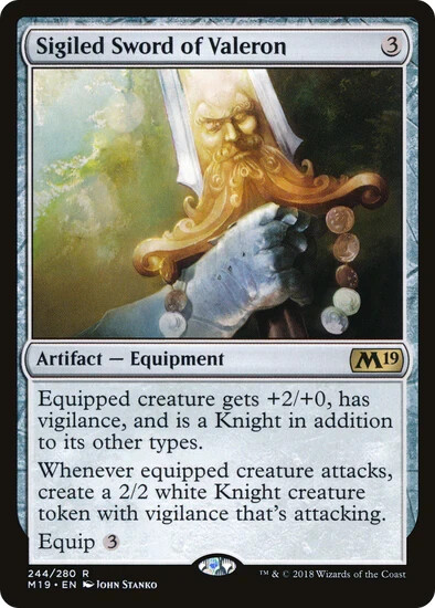 Sigiled Sword of Valeron 1x FOIL M19 MTG Core Set 2019 Rare MINT artifact Sigiled Sword of Valeron 1x FOIL M19 MTG Core Set 2019 Rare MINT artifact