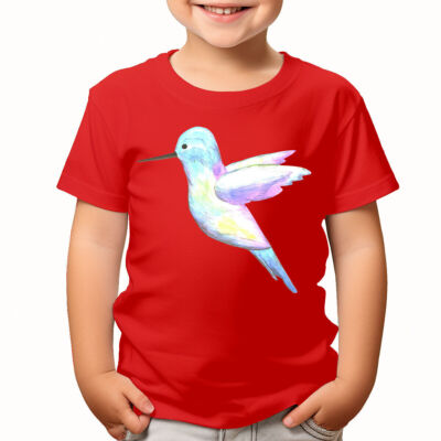 T-Shirts A Colorful Flying Bird Wildlife Naturliebhaber Jungen Mädchen Kinder #TA-27