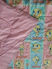 Looney Tunes TWEETY BIRD Twin Comforter Blanket 2000 Warner Brothers 62" x 86"