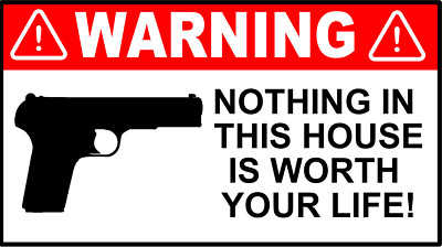 #ad #ad Funny Warning Nothing in This House is worth Your Life Decal Bumper Sticker 4quot; $2.99