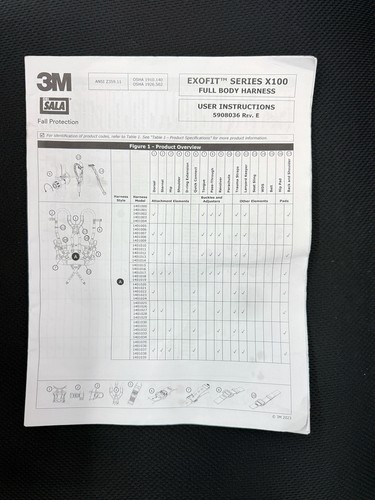 Imbracatura di sicurezza 3M DBI-SALA 1401110 ExoFit X100 Comfort Costruzione Taglia:SM Nuova - Foto 10 di 15