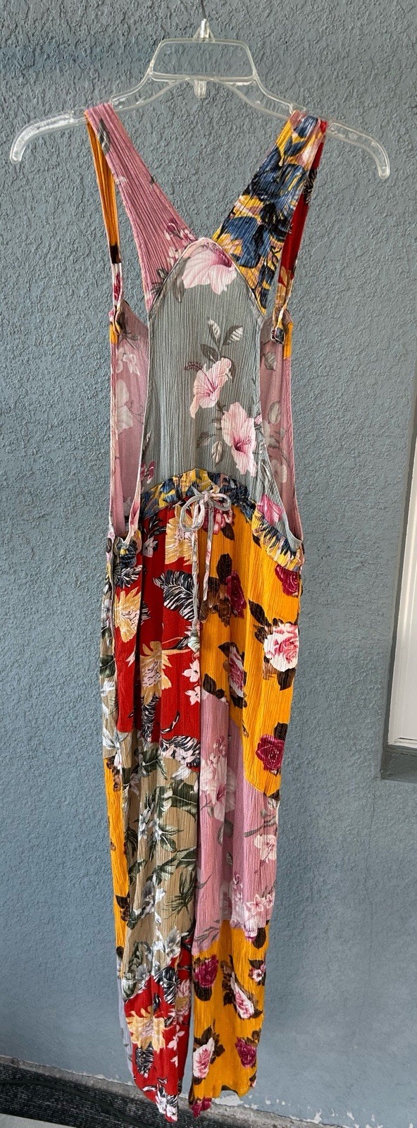 Women’s Sacred Threads Patchwork Boho Overalls Sz… - image 2