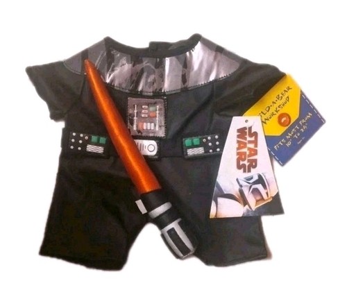 Build A Bear Clothes Star Wars Darth Vader Jumpsuit Costume With Lightsaber - Picture 5 of 6