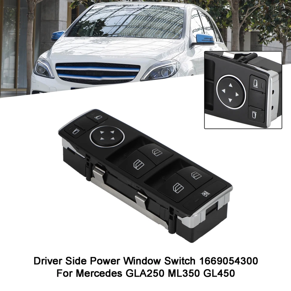 Master Power Window Switch Fit  Mercedes-Benz W176 X156 C117 W166 1669054300 Foto 4 de 4