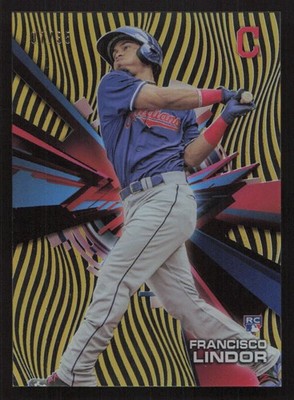 2015 Topps High Tek Francisco Lindor Gold Rainbow /35 Pattern 1A Grass RC Rookie