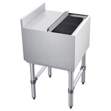 Uimoso 49.4 Qt Commercial Ice Bin 18 x 18 in Underbar Ice Bin with Sliding Cover