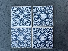  VINTAGE 1970s RETRO,CRISTAL H & R JOHNSON  WALL TILES 10.8cm SQUARE SUPER  RARE