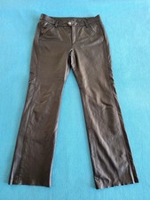 VTG Womens Harley Davidson 100 Genuine Leather Riding Pants Size 40/12 Embossed