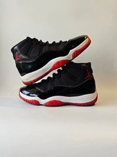 Jordan 11 Retro "Bred" Men's High Top Black Red Men's Basketball Shoes