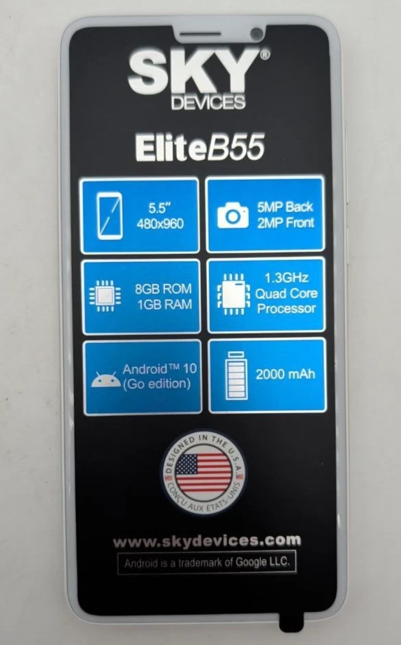 Sky Elite B55 Android Smartphone Unlocked 8GB 5MP Camera 5.5" Display Dual SIM - Image 2 of 4