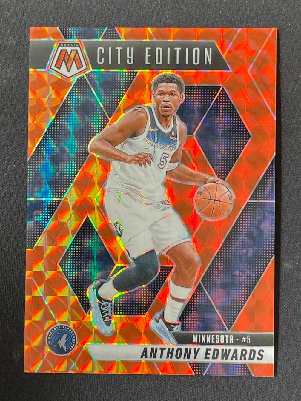Anthony Edwards 2024-25 Panini Mosaic City Edition Orange /249 #279