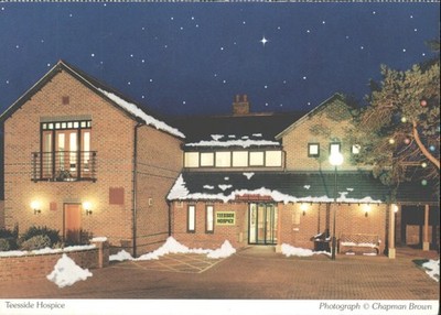 Teesside Hospiz Weihnachten Schneeszene Postkarte Chapman Brown Foto UK
