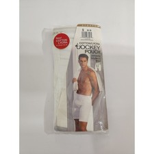 Jockey Athletic Midway Brief White Cotton Lycra Vintage 1992 Small 28-30