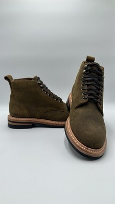 Taylor Stitch Trench Boots in Golden Brown Waxed Suede Men s Size 9.5 D NEW VTG